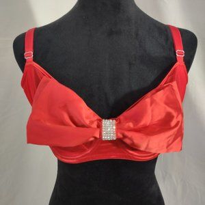 VS NWT Dream Angels Red Cupped Bow Push Up Underwire Bra Size 36DD